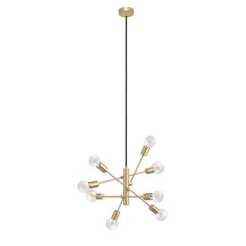 Loftljós Gradoli 8x40W E27 Eglo messing þv71cm