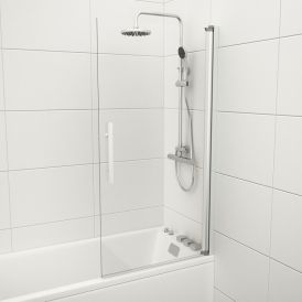 Baðþil glært 150x80 cm satín prófíll Skärgård