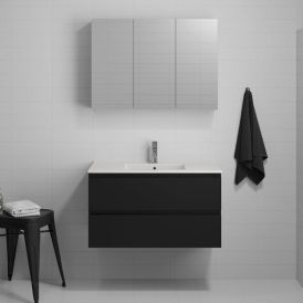 Handlaugarskápur Integrated svartur 90cm Camden