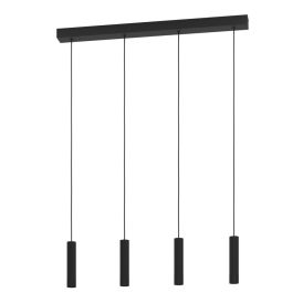 Hangandi ljós 4x480lm Almudaina 84cm svart