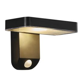 Veggljós með sólarsellu Rica Square svart 18 cm