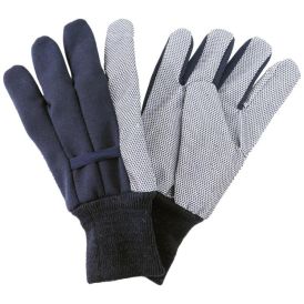Garðhanskar Grip jersey bómull Kent & Stowe navy str. L