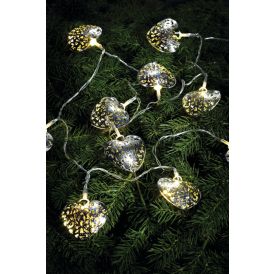 Jólasería hjörtu 10 LED rafhlöðu Markslöjd Milla