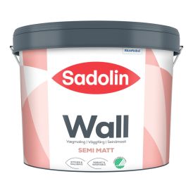 Veggmálning hálf mött 20% 9L hvít Sadolin