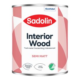 Viðar- & málmmálning hálf mött 0,75L hvít Sadolin