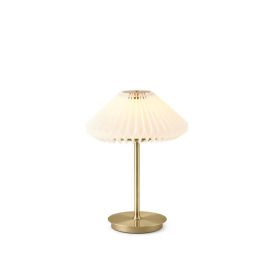 Borðlampi rafhlöðu Paris Ø24 cm hvítur/messing