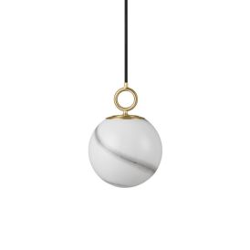 Hangandi ljós E27 Stockholm Ø18 cm marmara grátt