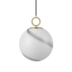 Hangandi ljós E27 Stockholm Ø30 cm marmara grátt