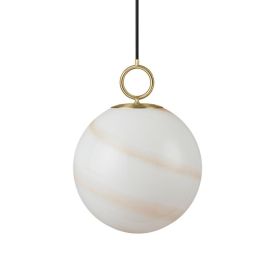Hangandi ljós E27 Stockholm Ø30 cm marmara brúnt