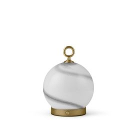 Borðlampi LED Stockholm Ø15 cm marmara grár