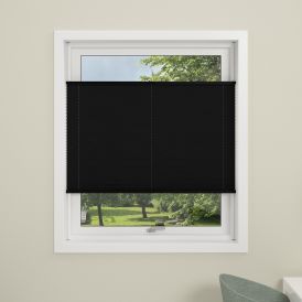 Plíseruð gardína 100x130 cm Debel Flex svört