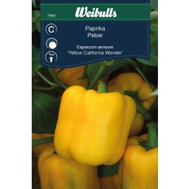 Grænmetisfræ papríka Yellow California Wibulls