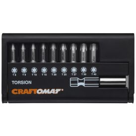 Skrúfbitasett TX 9 hlutir Craftomat