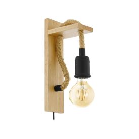 Veggljós E27 Rampside 30cm svart