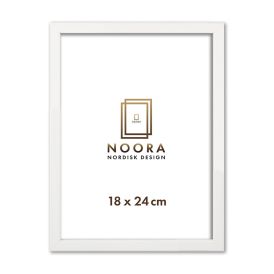 Myndarammi 18x24 cm Noora fura hvítur