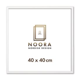 Myndarammi 40x40cm Noora fura hvítur