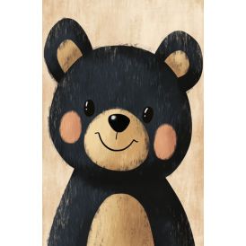 Hljóðvistarmynd björn blár 800x1220x20 mm InEx