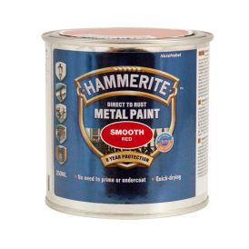 Járnmálning Hammerite smooth 0,25L rauð