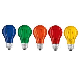 Ljósaperur marglitaðar LED E27 2W Osram 5 stk