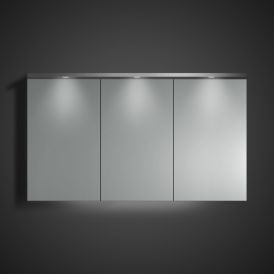 Speglaskápur rúnaður matt grár 120x70 Skärgård
