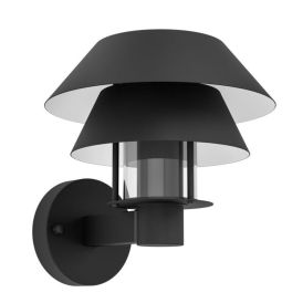 Veggljós E27 Chiappera IP44 22,5cm svart