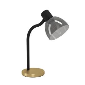 Borðlampi E14 Macere hæð 34 cm svart messing 