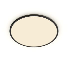 Loftljós LED 22W Ø43x2,3cm Philips Superslim svart