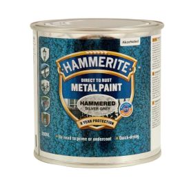 Járnmálning Hammerite smooth 0,25L silfurgrá