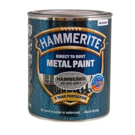 Járnmálning Hammerite hömmruð áferð 0,75L silfurgrá