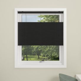 Plíseruð gardína 90x210 cm Debel Touch Split svört