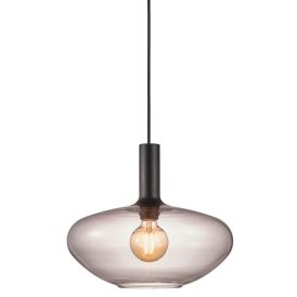 Hangandi ljós E27 Alton reykt gler Ø35 cm