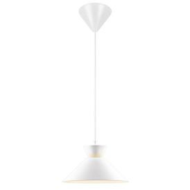 Hangandi ljós E27 Dial 25 hvítt Ø25 cm