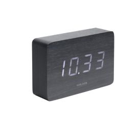 Vekjaraklukka Square LED 10cm svört