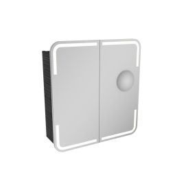 Speglaskápur Stella með LED dökk eik 700x737x157 mm Camargue