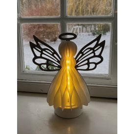 Borðskraut engill 20,5x20,5 cm LED