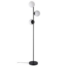 Gólflampi E14 Lilly svartur/ópal 150 cm