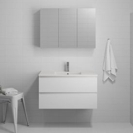 Handlaugarskápur Integrated hvítur 90cm Camden