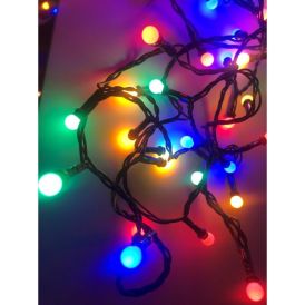 Jólasería Snowball 100 LED marglituð ljós 10,5 m