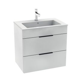 Baðinnrétting með handlaug 64 cm Laufen Cube hvít