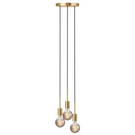 Hangandi ljós 3xE27 Paco messing Ø18 cm
