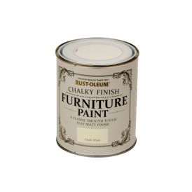 Húsgagnamálning kalkáferð 750ml Rust-Oleum krítar hvít