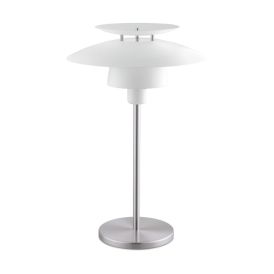 Borðlampi E27cm Brenda 50cm hvítt stál