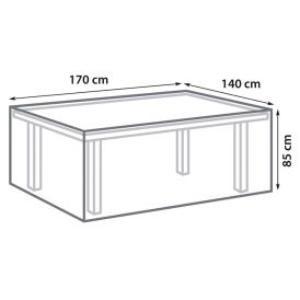 Yfirbreiðsla fyrir garðsett 170x140x85 cm Sunfun svört