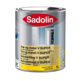 Viðar- og Málmmálning V Super helmatt base hvítur 1L Sadolin