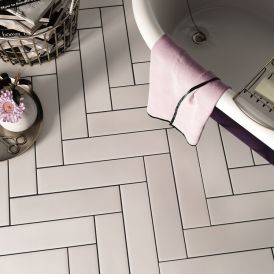 Gólf-/vegg flísar hvítar 9,2x36,8 cm 0,65 m2
