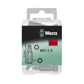 Skrúfbitar TX30 1/4" 25 mm 10 stk Wera 867/1 Z