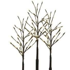 Ljósatré 3stk LED 3x72 hlýtt ljós Veli Line 70 cm