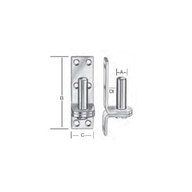 Veggfesting fyrir grindarlöm 10x85x33x9,3mm Vormann galv.