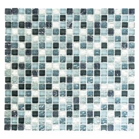 Mósaík gler og náttúrusteinn 32,2x30,5 cm