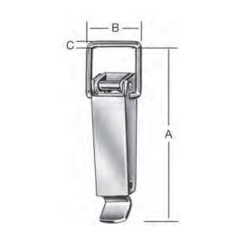 Kassaloka 52x23mm Vormann ryðfrí